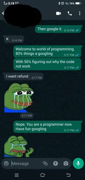 My sister started learning how to code today.