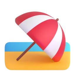 Beach with umbrella