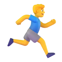 Man running facing right