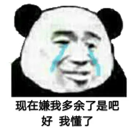现在嫌我多余了是吧？好，我懂了！（熊猫人）