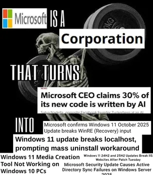 Microsoft Is A Corporation That Turns Updates Into Chaos