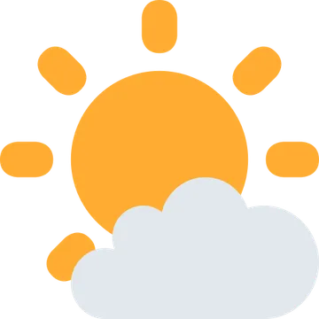 Sun behind small cloud