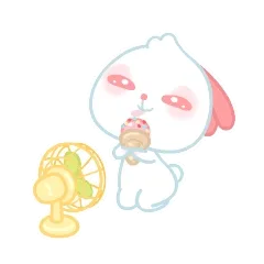 吹风扇吃冰淇淋