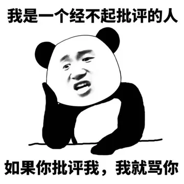 对不起，我是个经不起批评的人