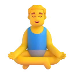 Man in lotus position