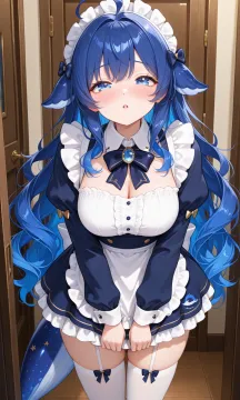 支持大肥鱼·蓝鲸女仆装