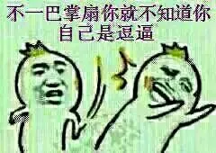 不一巴掌扇你就不知道你自己是逗逼