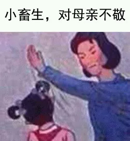 小畜生，对母亲不敬