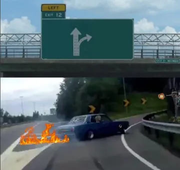 Left exit off 12 ramp (intense version)
