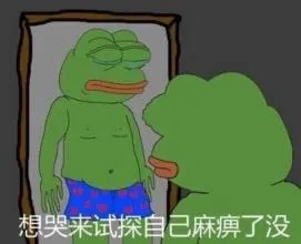 想哭来试探自己麻痹了没