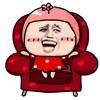 金馆长小孩坐沙发上