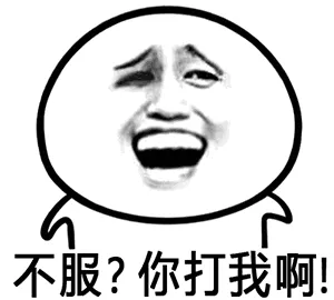 不服？你打我啊！
