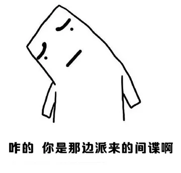 咋的，你是那边派来的间谍啊