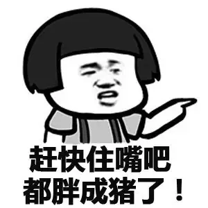 赶快住嘴吧 都胖成猪了！