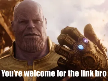 You’re welcome for the link bro