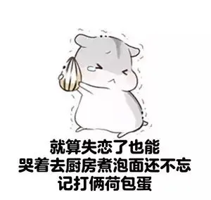 就算失恋了也能哭着去厨房煮泡面还不忘记打俩荷包蛋