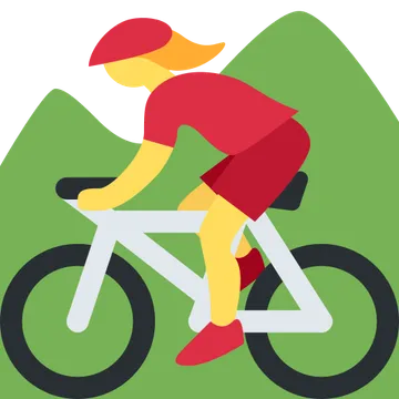 Woman mountain biking