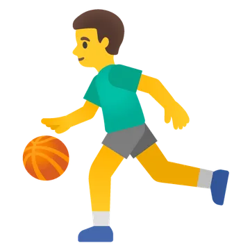 Man bouncing ball