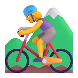 Woman mountain biking