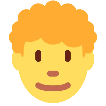 Man: curly hair