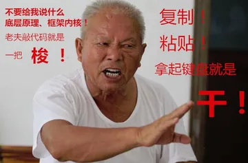 不要给我说什么底层原理、框架內核！老夫敲代码就是一把梭！复制！粘贴！拿走键盘就是干！