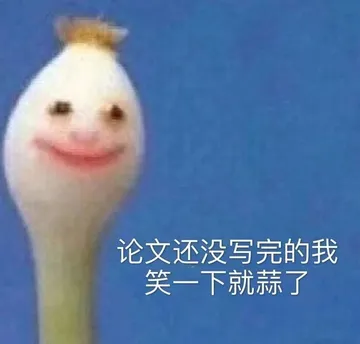 论文还没写完的我笑一下就蒜了