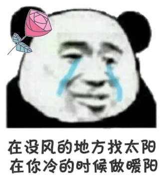 在没风的地方找太阳，在你冷的时候做暖阳