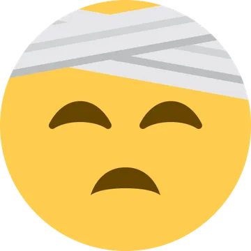 Face with head-bandage