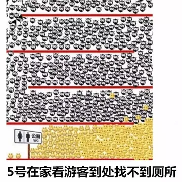 5号在家看游客到处找不到厕所
