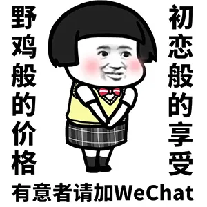 野鸡般的价格，初恋般的享受，有意者请加wechat（微信）