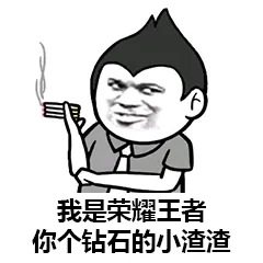 我是荣耀王者.你个钻石的小渣渣