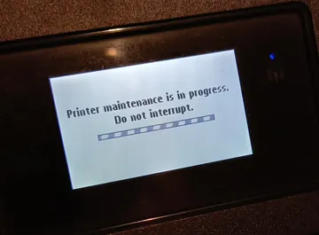 Printer maintenance in progress