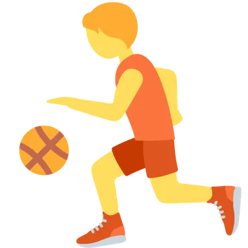 Person bouncing ball