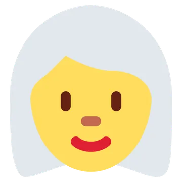 Woman: white hair