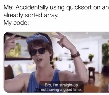 should have used bubblesort