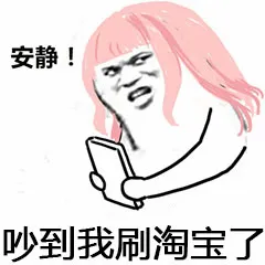 安静 ！吵到我刷淘宝了