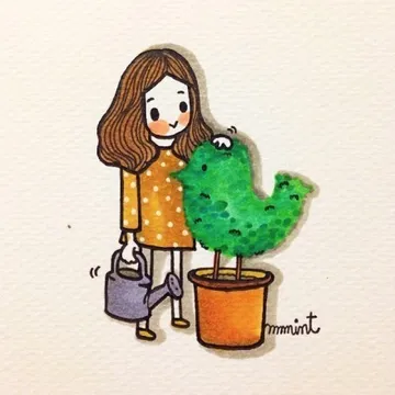 用心浇灌每一棵小植物，它总会变成你心中所想