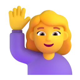 Woman raising hand