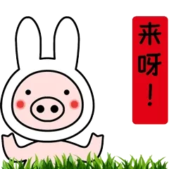 跳跳猪春节祝福专用动图