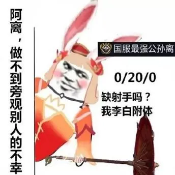 阿离做不到旁观别人的不幸岁国服最强公孙离0/20/0缺射手吗？我李白附体