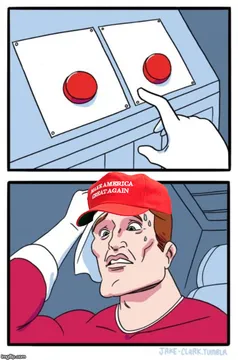 Two Button Maga Hat