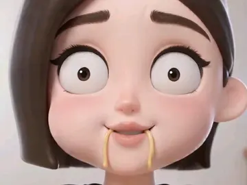 豆包吃面痛苦表情