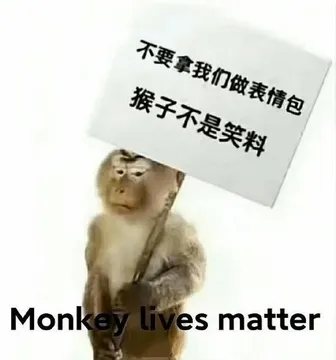 不要拿我们做表情包猴子不是笑料Monkey lives matter(吗喽表情包)