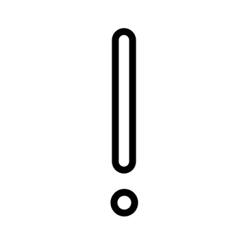 White exclamation mark