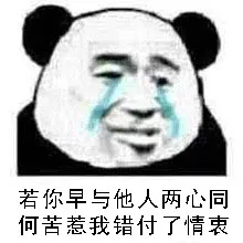 若你早与他人两心同，何苦惹我错付了情衷（流泪熊猫头） - 热门表情包原图精选