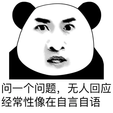 问一个问题，无人回应 经常性像在自言自语