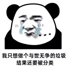 我只想做个与世无争的垃圾 结果还要被分类（熊猫头）