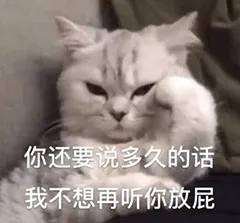 你还要说多久的话 我不想再听你放屁