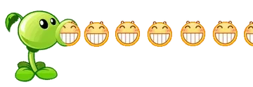 豌豆射手发射龇牙笑 emoji