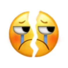 哭了裂开小黄脸表情包